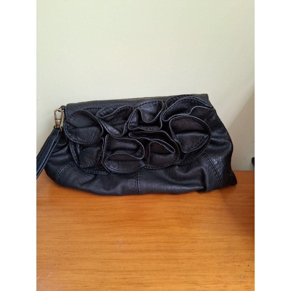 Vince Camuto Black leather handbag. Vintage